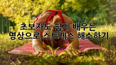 초보자도 쉽게 배우는 명상으로 스트레스 해소하기