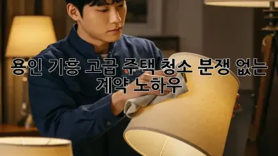 용인 기흥 고급 주택 청소, 분쟁 없는 계약 노하우 🔑